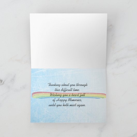 Rainbow Bridge Pet Loss Sympathy Card Kaart (Binnen)