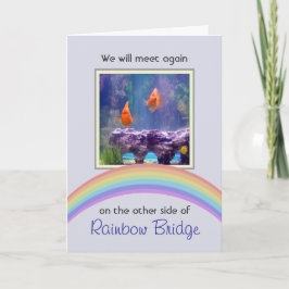 Rainbow Bridge Pet Memorial Kaart