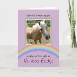 Rainbow Bridge Pet Memorial Kaart