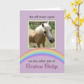Rainbow Bridge Pet Memorial Kaart (Gele Bloem)