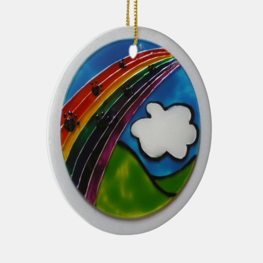 Rainbow Bridge Pet Memorial Keramisch Ornament (Rechts)