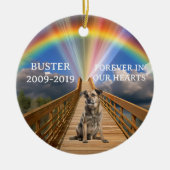 Rainbow Bridge Pet Memorial Loss past zich aan Keramisch Ornament (Voorkant)