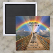 Rainbow Bridge Pet Memorial Loss past zich aan Magneet