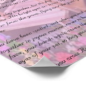 Rainbow Bridge Pet Memorial - Roze Poster (Hoek)