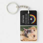 Rainbow Bridge Pet Photo Memorial Keepomwille Sleutelhanger (Voorkant)