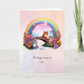 Rainbow Bridge Pet Sympathie Sentiment Kaart (Voorkant)