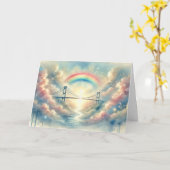 Rainbow Bridge Pet Sympathy Card Kaart (Gele Bloem)