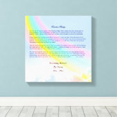 Rainbow Bridge Pet Sympathy Wrapped Canvas, VROUW Canvas Afdruk (Insitu (Houten vloer))