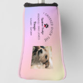 Rainbow Bridge Photo Pet Loss Memorial Putter Golfheadcover (Draai 90)