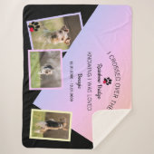 Rainbow Bridge Photo Pet Memorial Large Sherpa Deken (Voorkant)