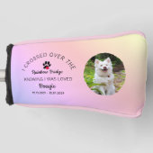 Rainbow Bridge Photo Pet Memorial Putter Golfheadcover (Voorkant)
