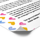 Rainbow Bridge Poem Heart-grens Poster (Hoek)