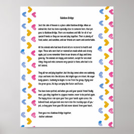 Rainbow Bridge Poem Heart-grens Poster