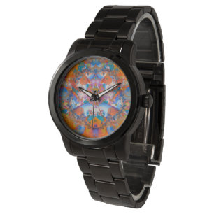 Rainbow Bridge Psychedelic Fractal Horloge