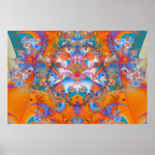 Rainbow Bridge Psychedelic Fractal Poster