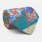 Rainbow Bridge Psychedelic Fractal Stropdas (Opgerold)