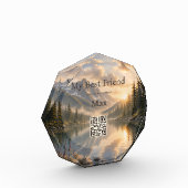 Rainbow Bridge QR-code-herdenkingsblok | Op maat Fotoblokken (Links)
