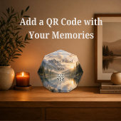 Rainbow Bridge QR-code-herdenkingsblok | Op maat Fotoblokken