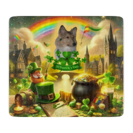 Rainbow Bridge Sable Collie op St. Patrick's Day Snijplank