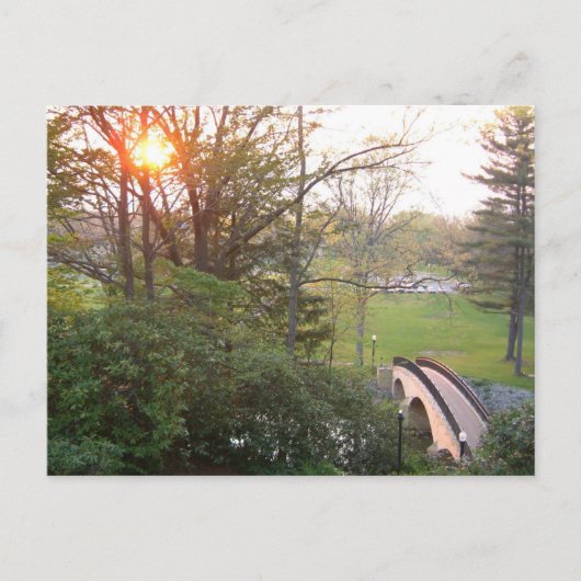 Rainbow Bridge Sunset at Grove City College Briefkaart (Voorkant)
