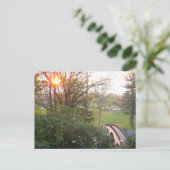 Rainbow Bridge Sunset at Grove City College Briefkaart (Staand voorkant)