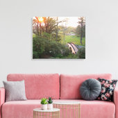 Rainbow Bridge Sunset at Grove City College Canvas Afdruk (Insitu (Woonkamer))