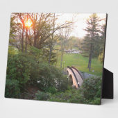 Rainbow Bridge Sunset at Grove City College Fotoplaat (Zijkant)