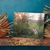 Rainbow Bridge Sunset at Grove City College Fotoplaat (Zijkant)