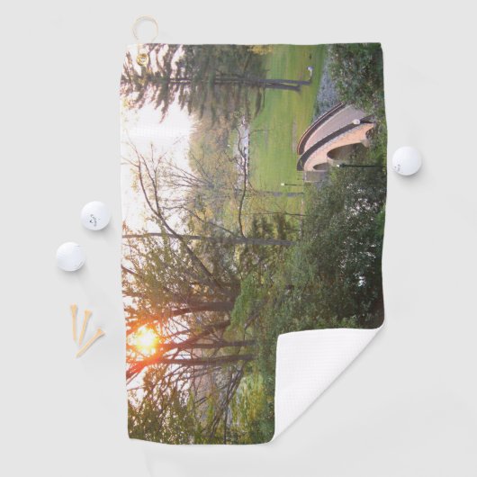 Rainbow Bridge Sunset at Grove City College Golfhanddoek (Insitu)