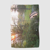 Rainbow Bridge Sunset at Grove City College Golfhanddoek (Voorkant)