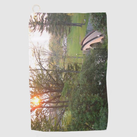 Rainbow Bridge Sunset at Grove City College Golfhanddoek (Voorkant)