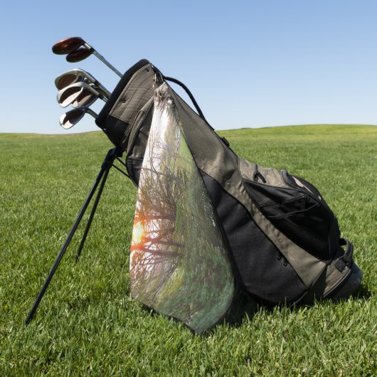 Rainbow Bridge Sunset at Grove City College Golfhanddoek (Groen)