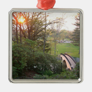 Rainbow Bridge Sunset at Grove City College Metalen Ornament