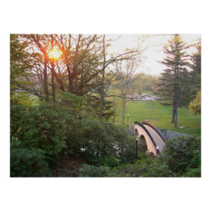 Rainbow Bridge Sunset at Grove City College Perfect Poster