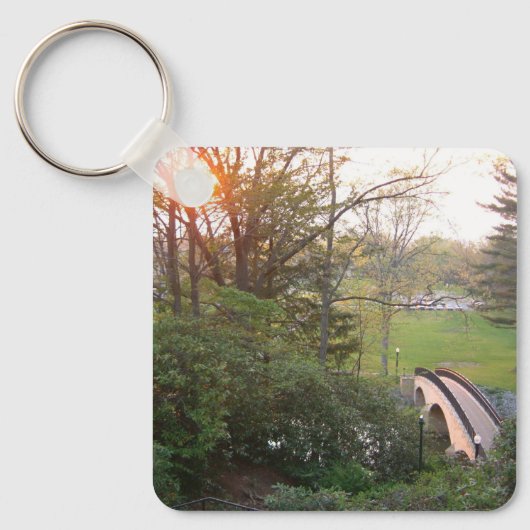 Rainbow Bridge Sunset at Grove City College Sleutelhanger (Voorkant)