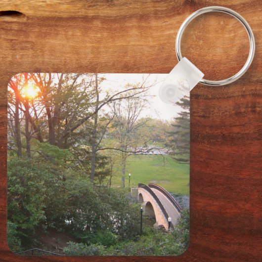 Rainbow Bridge Sunset at Grove City College Sleutelhanger (Achterkant)