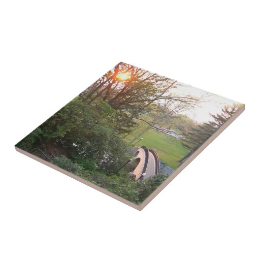 Rainbow Bridge Sunset at Grove City College Tegeltje (Zijkant)