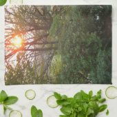 Rainbow Bridge Sunset at Grove City College Theedoek (Gevouwen)