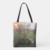 Rainbow Bridge Sunset at Grove City College Tote Bag (Achterkant)
