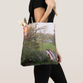 Rainbow Bridge Sunset at Grove City College Tote Bag (Dichtbij)