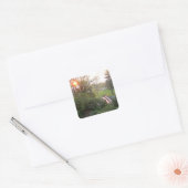 Rainbow Bridge Sunset at Grove City College Vierkante Sticker (Envelop)