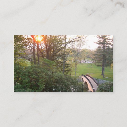 Rainbow Bridge Sunset at Grove City College Visitekaartje (Achterkant)