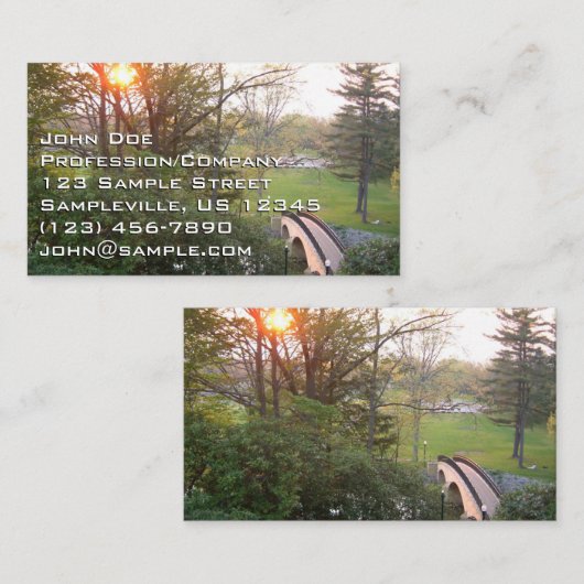 Rainbow Bridge Sunset at Grove City College Visitekaartje (Voorkant / Achterkant)