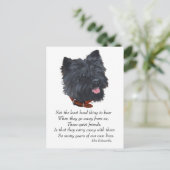 Rainbow Bridge van Black Cairn Terrier Briefkaart (Staand voorkant)