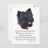 Rainbow Bridge van Black Cairn Terrier Briefkaart (Voorkant / Achterkant)