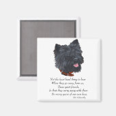 Rainbow Bridge van Black Cairn Terrier Magneet (Voorkant / Achterkant)