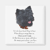 Rainbow Bridge van Black Cairn Terrier Magneet (Voorkant)