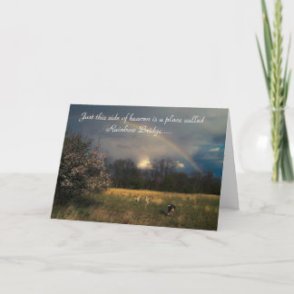 Rainbow Bridge voor huisdieren Sympathy Card Kaart