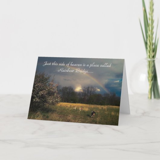 Rainbow Bridge voor huisdieren Sympathy Card Kaart (Voorkant)