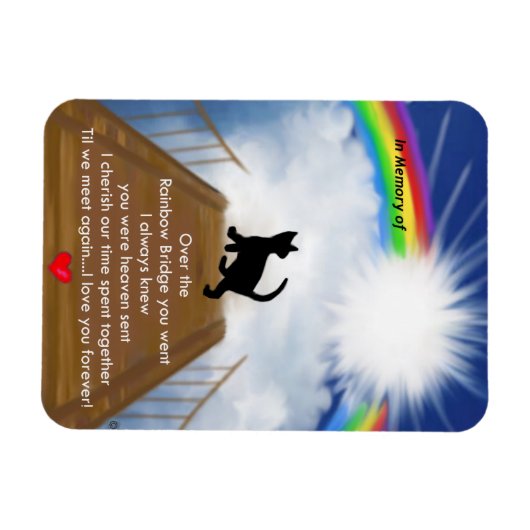 Rainbow Bridge voor Katten Magnet Magneet (Horizontaal)